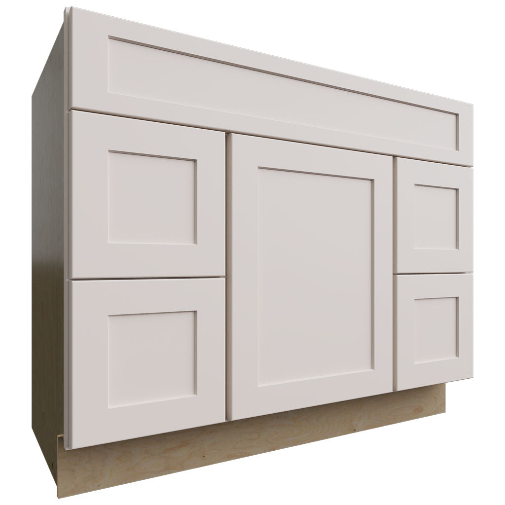 Fabuwood Allure Galaxy Dove 42" W X 34 1/2" H X 21" D Vanity Combo Single Sink w/4 Drawers Cabinet