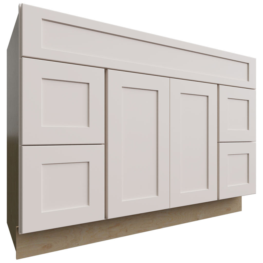 Fabuwood Allure Galaxy Dove 48" W X 34 1/2" H X 21" D Vanity Combo Single Sink w/4 Drawers Cabinet