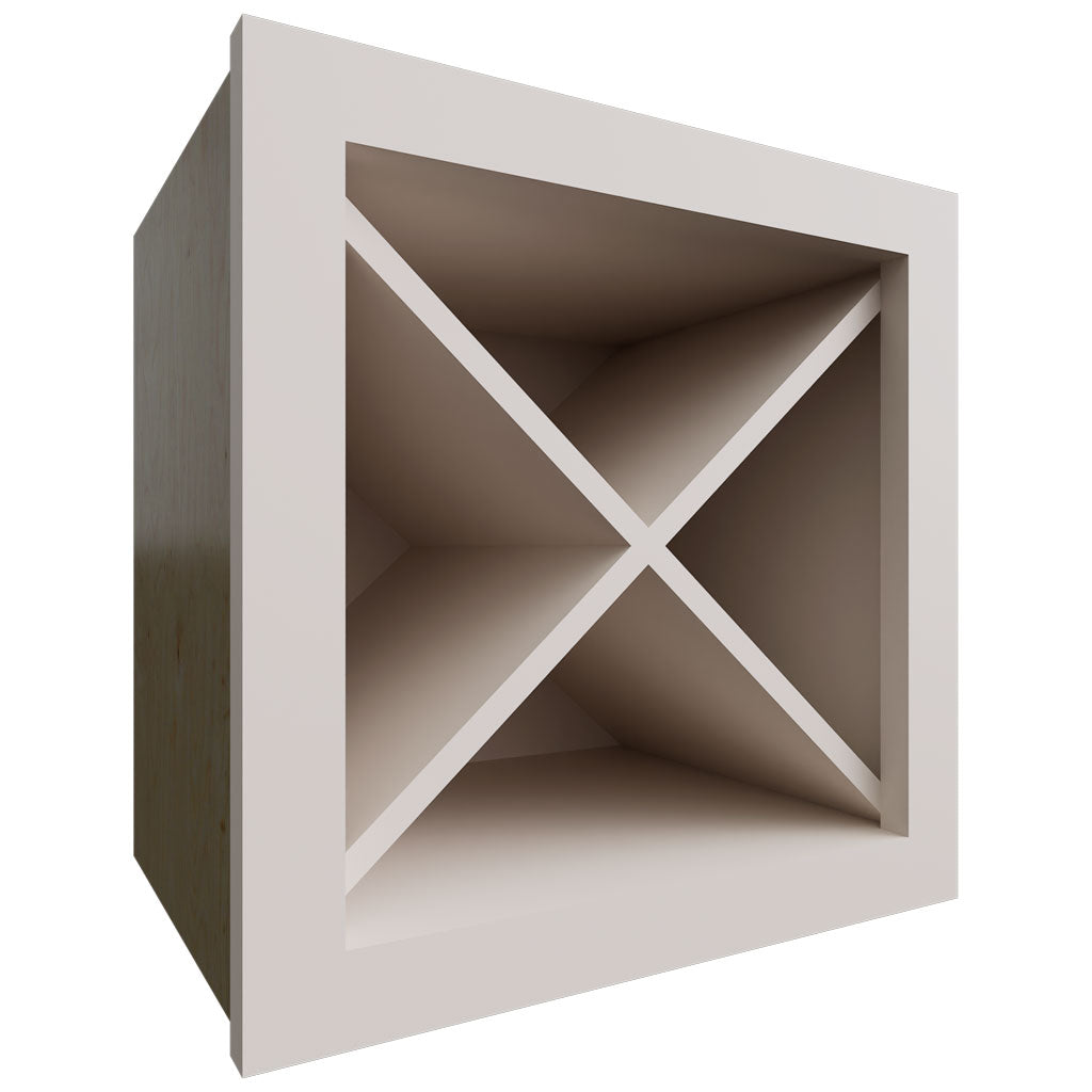 Fabuwood Allure Galaxy Dove 15" W X 15" H X 12" D Wall Wine Rack