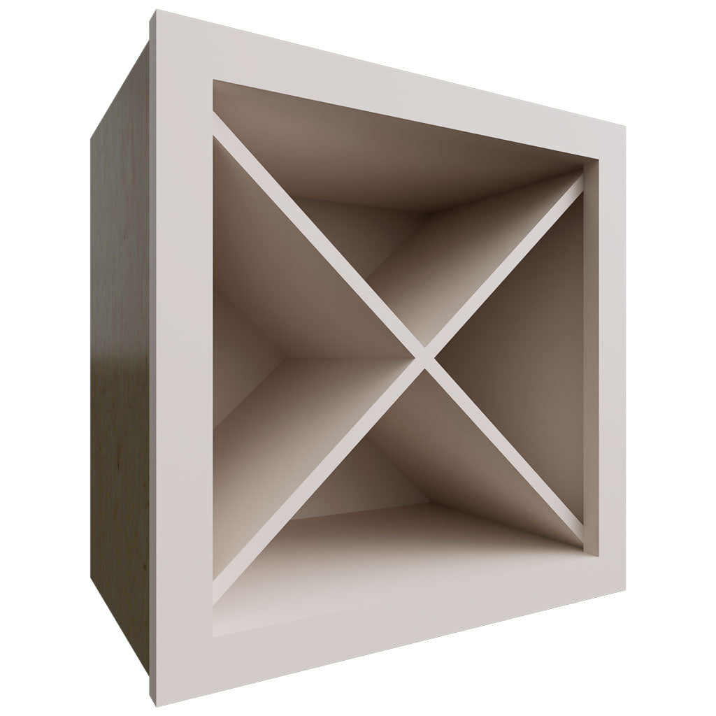 Fabuwood Allure Galaxy Dove 18" W X 18" H X 12" D Wall Wine Rack