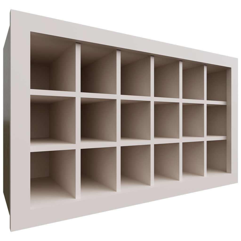 Fabuwood Allure Luna Dove 30" W X 18" H X 12" D Wall Wine Rack