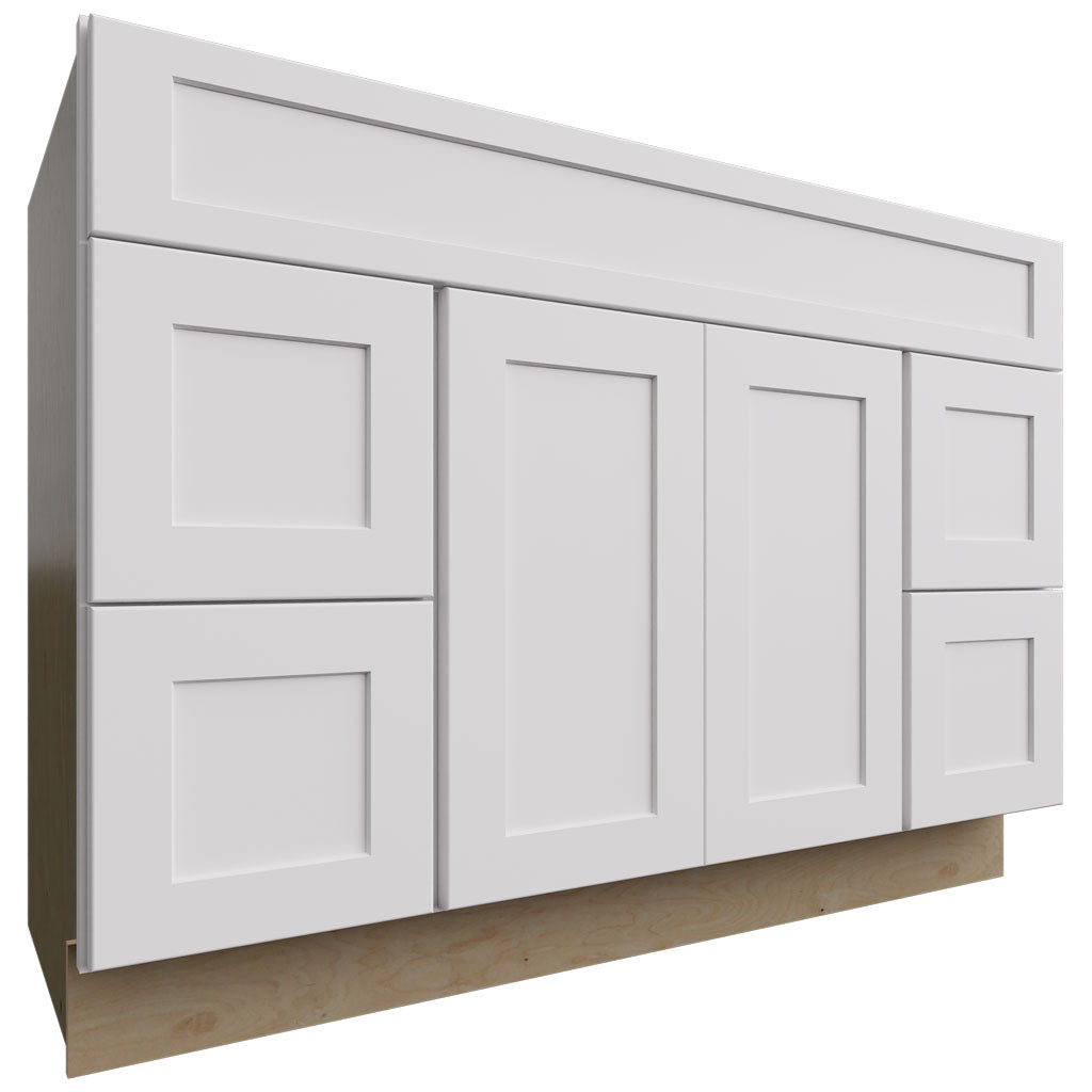 Fabuwood Allure Galaxy Frost 48" W X 34 1/2" H X 21" D Vanity Combo Single Sink w/4 Drawers Cabinet