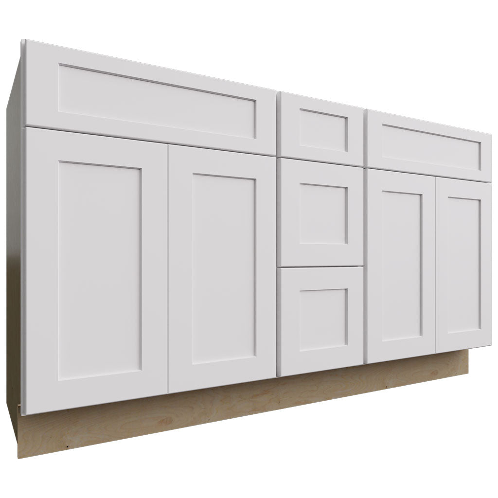 Fabuwood Allure Galaxy Frost 60" W X 34 1/2" H X 21" D Vanity Combo Double Sink Cabinet