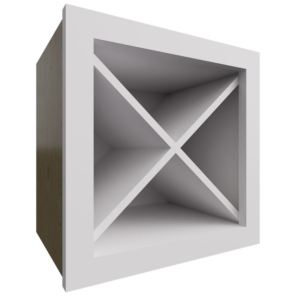 Fabuwood Allure Nexus Frost 15" W X 15" H X 12" D Wall Wine Rack