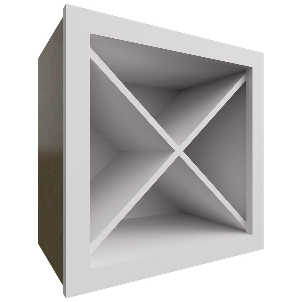 Fabuwood Allure Luxe Frost 18" W X 18" H X 12" D Wall Wine Rack