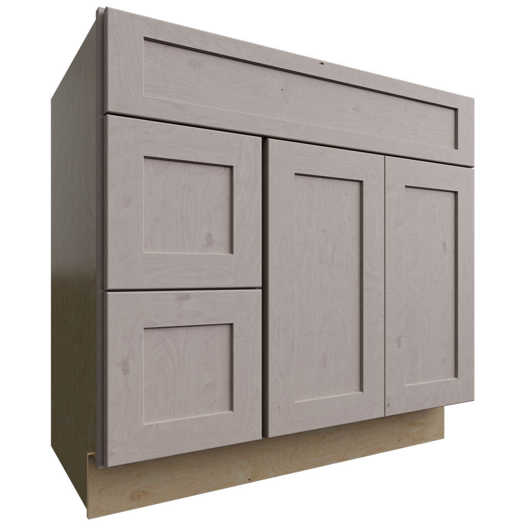 Fabuwood Allure Galaxy Horizon 36" W X 34 1/2" H X 21" D Vanity Combo Single Sink w/ 1 Door And 2 Drawers Left Cabinet