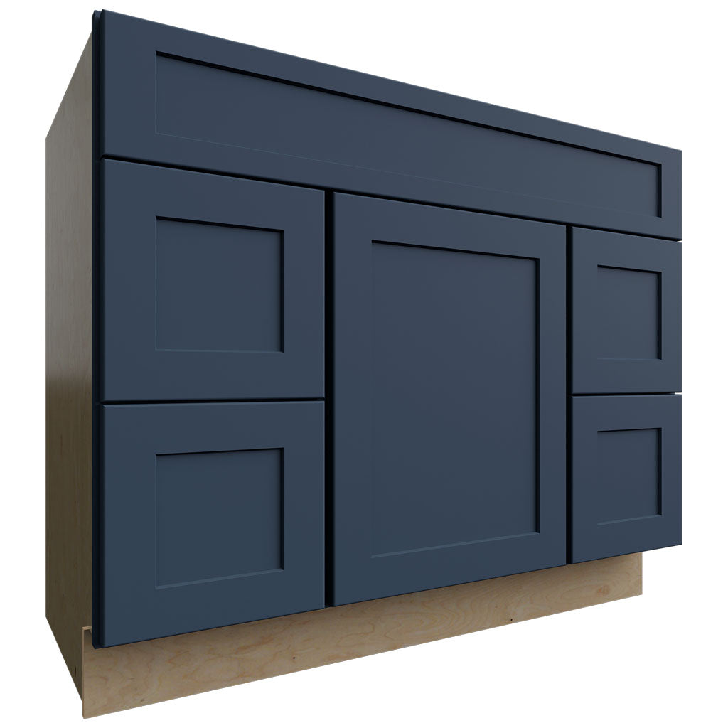 Fabuwood Allure Galaxy Indigo 42" W X 34 1/2" H X 21" D Vanity Combo Single Sink w/4 Drawers Cabinet
