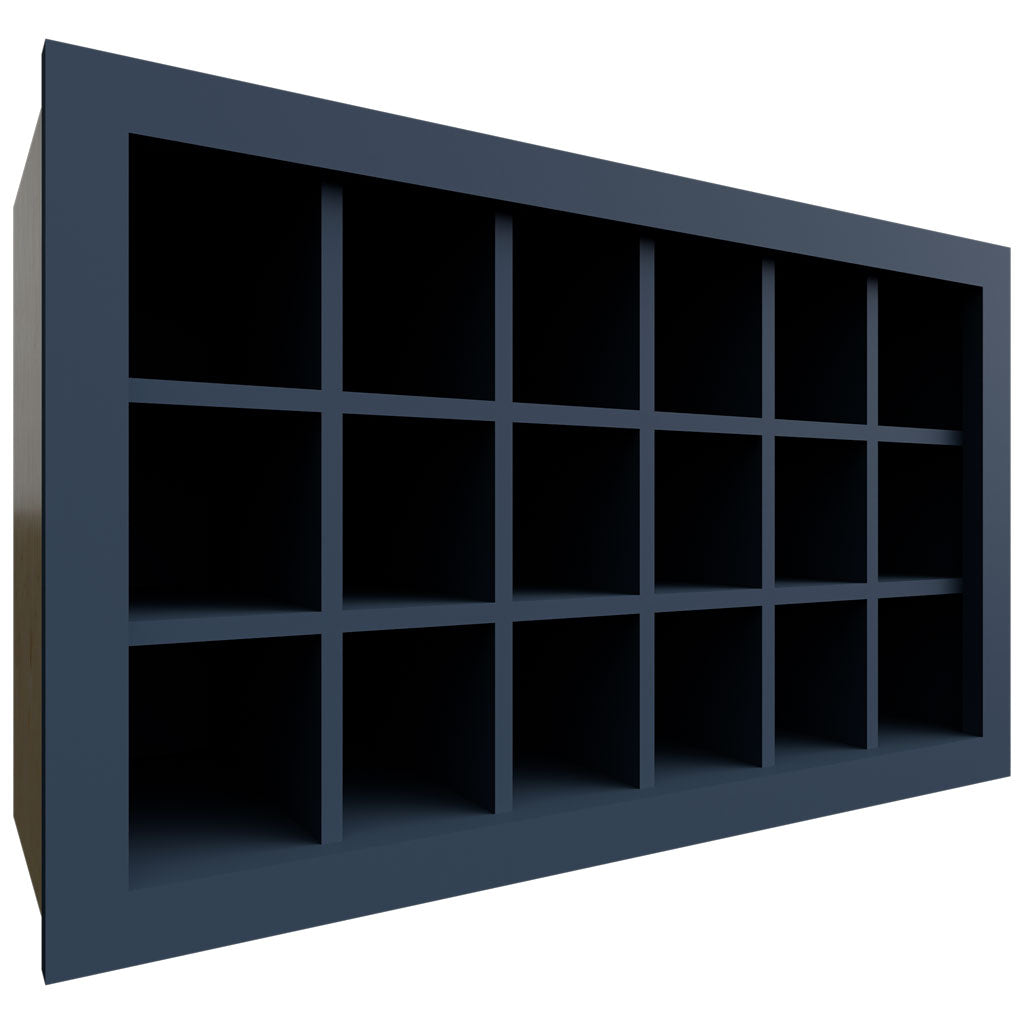 Fabuwood Allure Luna Indigo 30" W X 18" H X 12" D Wall Wine Rack