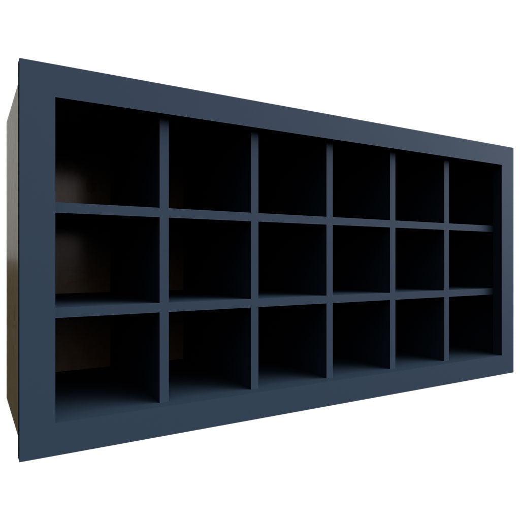 Fabuwood Allure Galaxy Indigo 36" W X 18" H X 12" D Wall Wine Rack