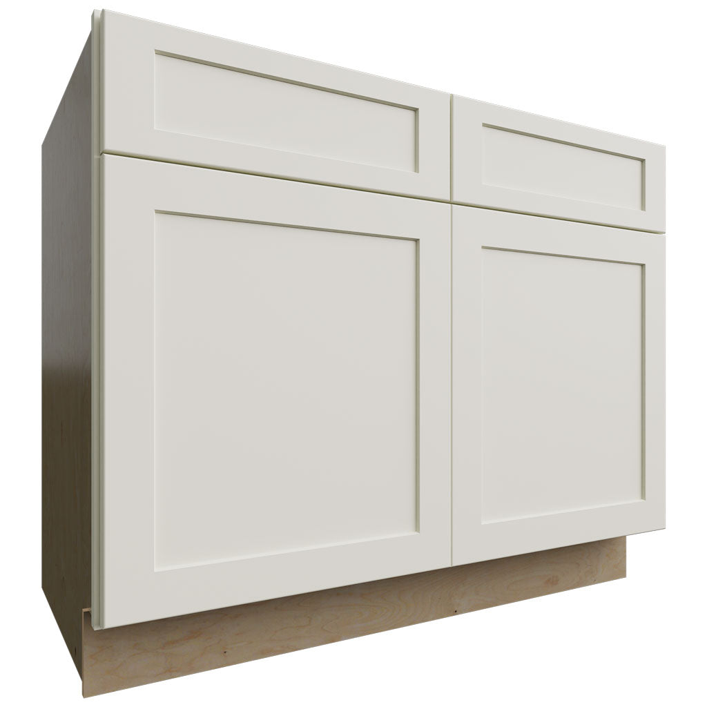 Fabuwood Allure Galaxy Linen 42" W X 34 1/2" H X 24" D Double Doors/Double Drawers Base Cabinet
