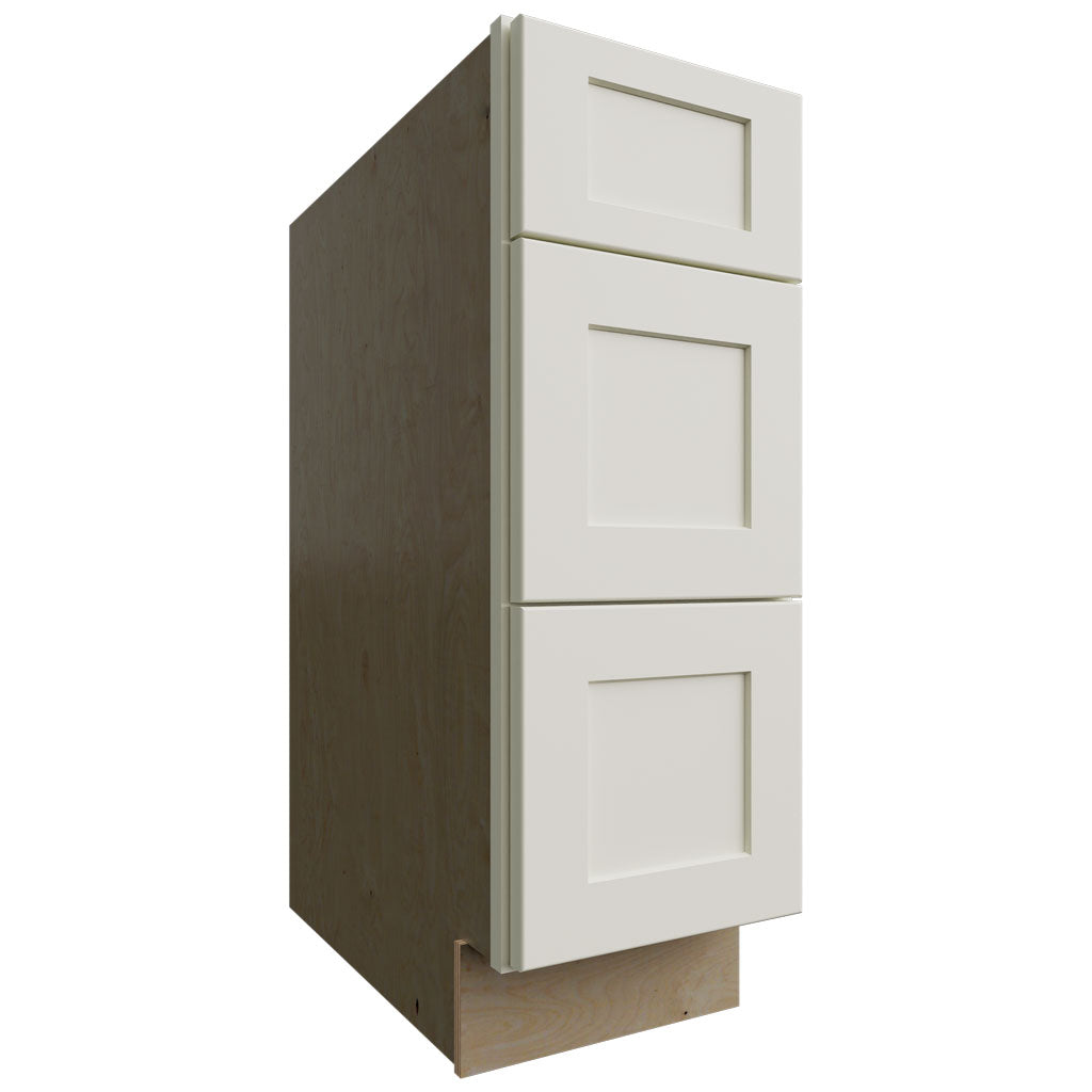 Fabuwood Allure Galaxy Linen 12" W X 34 1/2" H X 24" D  3 Drawer Base Cabinet