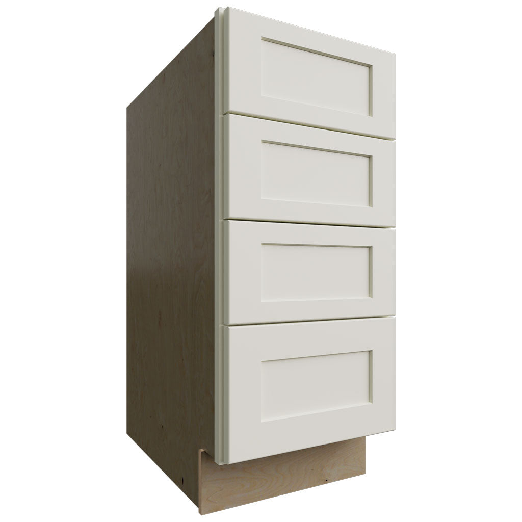 Fabuwood Allure Galaxy Linen 15" W X 34 1/2" H X 24" D 4 Drawer Base Cabinet