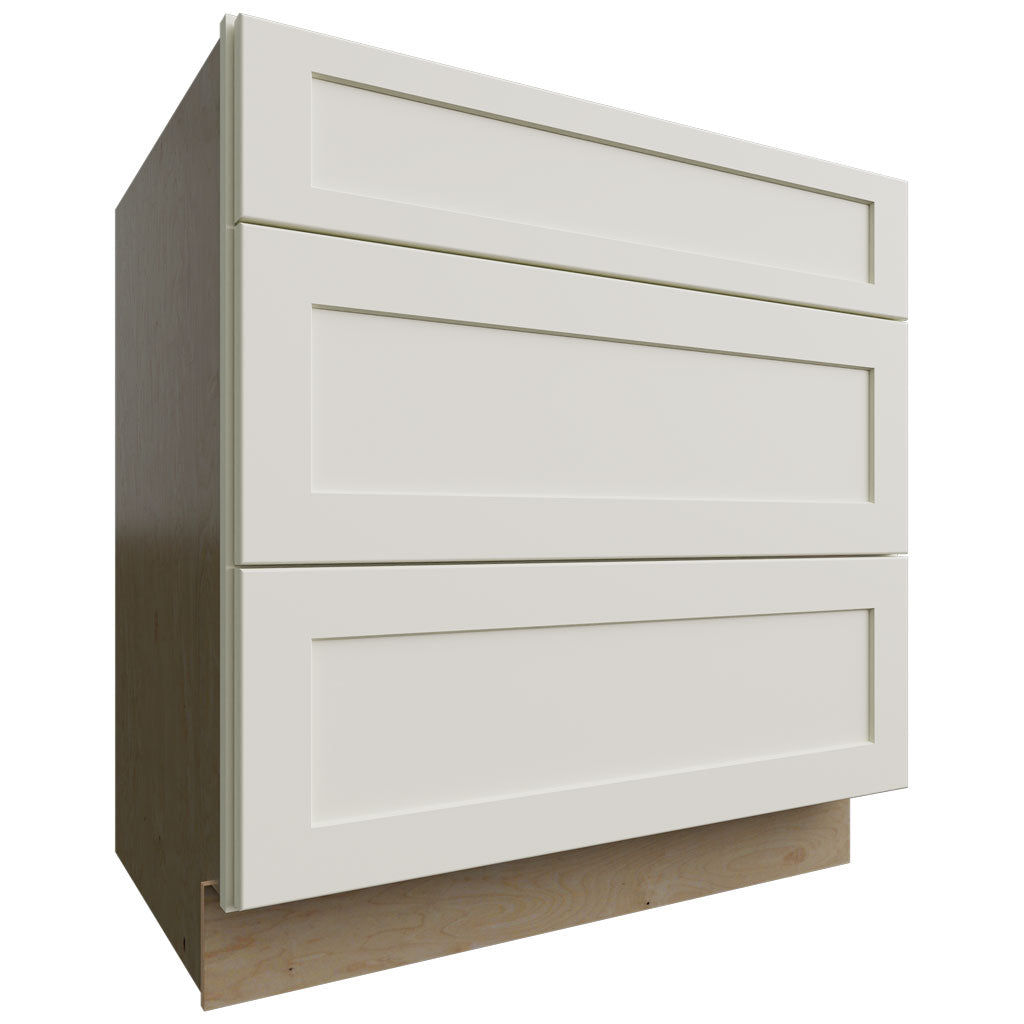 Fabuwood Allure Galaxy Linen 33" W X 34 1/2" H X 24" D 3 Drawer Base Cabinet