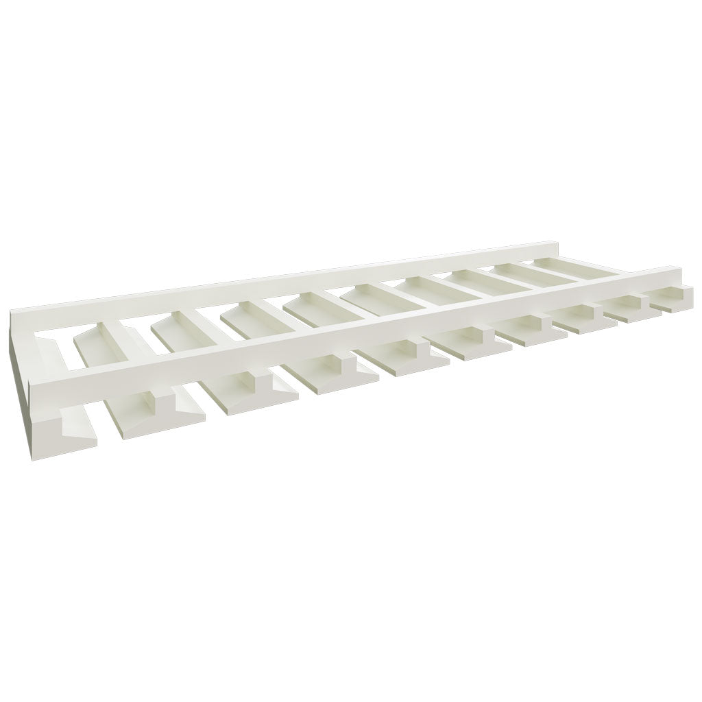 Fabuwood Allure Galaxy Linen 36" W X 1 1/2" H X 11 1/4" D  Stemware Rack