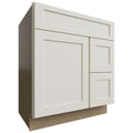 Fabuwood Allure Galaxy Linen 30" W X 34 1/2" H X 21" D Vanity Combo Single Sink w/ 1 Door And 2 Drawers Right Cabinet