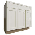 Fabuwood Allure Galaxy Linen 36" W X 34 1/2" H X 21" D Vanity Combo Single Sink w/ 1 Door And 2 Drawers Right Cabinet