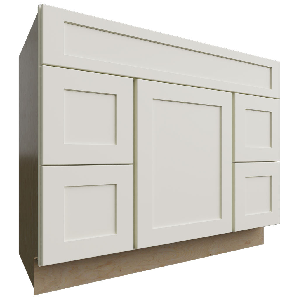 Fabuwood Allure Galaxy Linen 42" W X 34 1/2" H X 21" D Vanity Combo Single Sink w/4 Drawers Cabinet