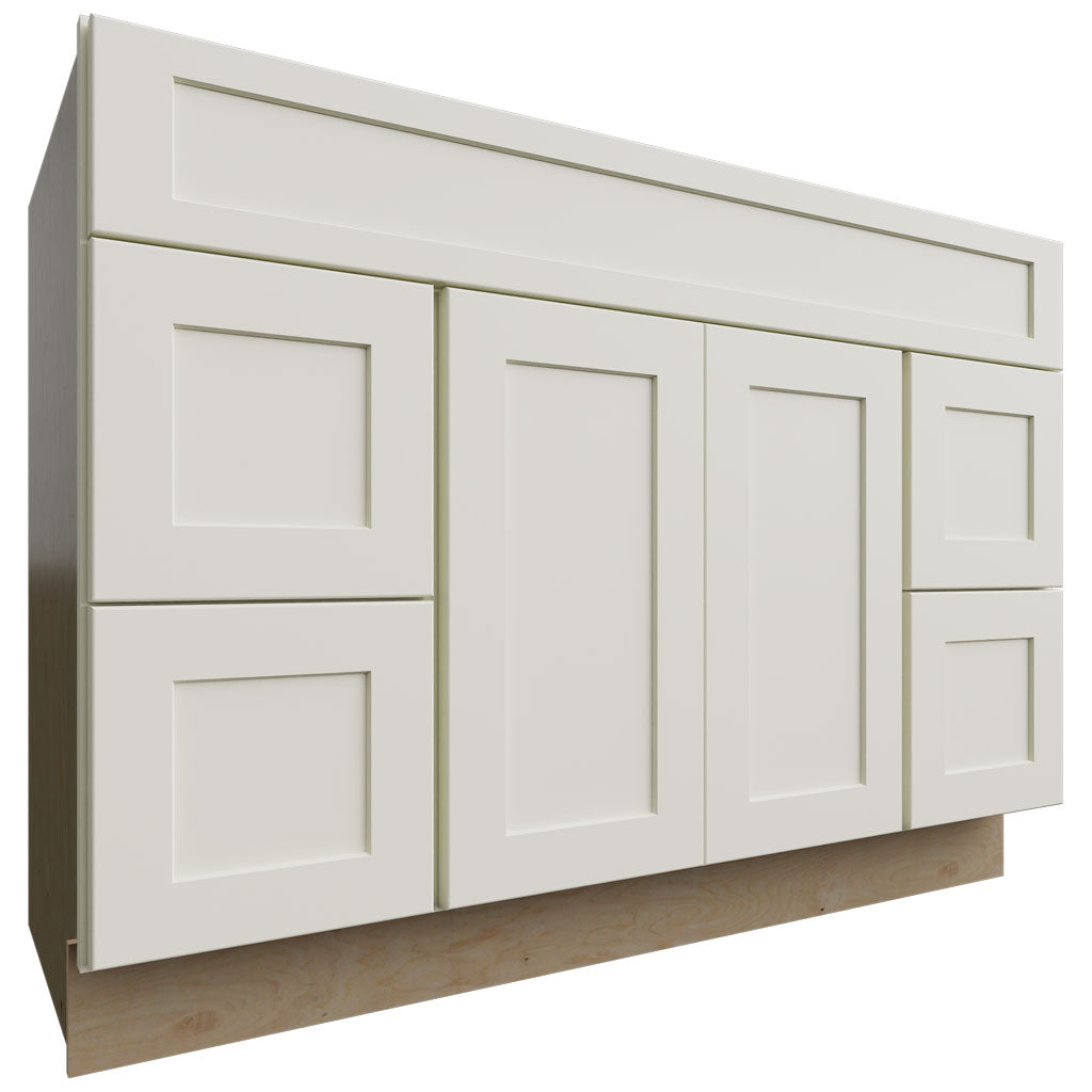 Fabuwood Allure Galaxy Linen 48" W X 34 1/2" H X 21" D Vanity Combo Single Sink w/4 Drawers Cabinet