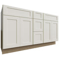 Fabuwood Allure Galaxy Linen 60" W X 34 1/2" H X 21" D Vanity Combo Double Sink Cabinet