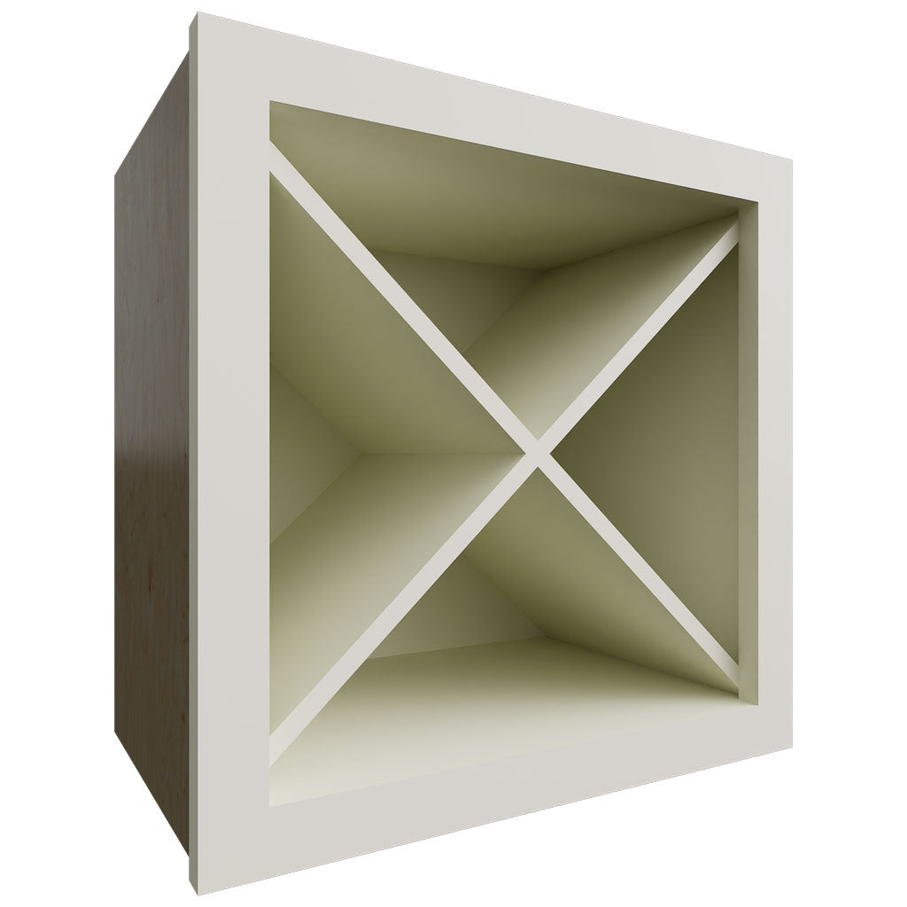Fabuwood Allure Galaxy Linen 18" W X 18" H X 12" D Wall Wine Rack