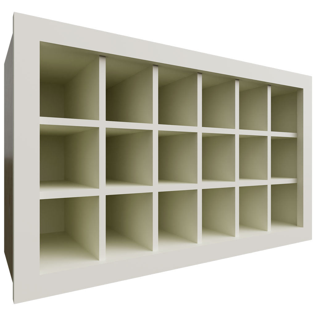 Fabuwood Allure Galaxy Linen 30" W X 18" H X 12" D Wall Wine Rack