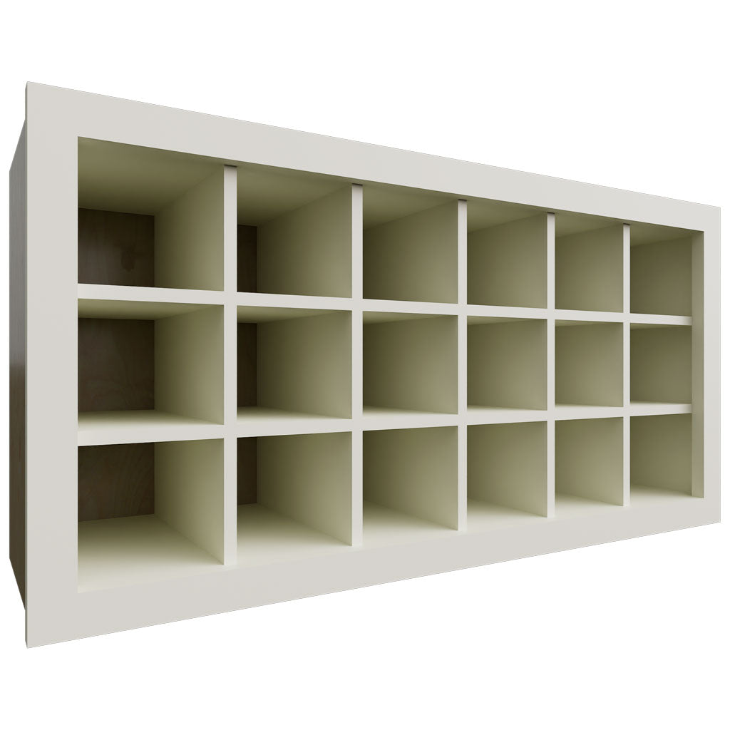 Fabuwood Allure Galaxy Linen 36" W X 18" H X 12" D Wall Wine Rack