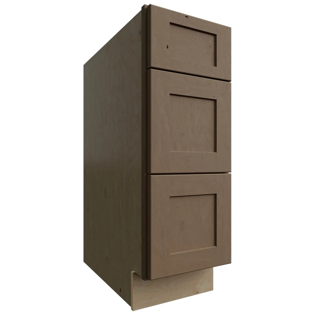 Fabuwood Allure Galaxy Mocha 12" W X 34 1/2" H X 24" D  3 Drawer Base Cabinet