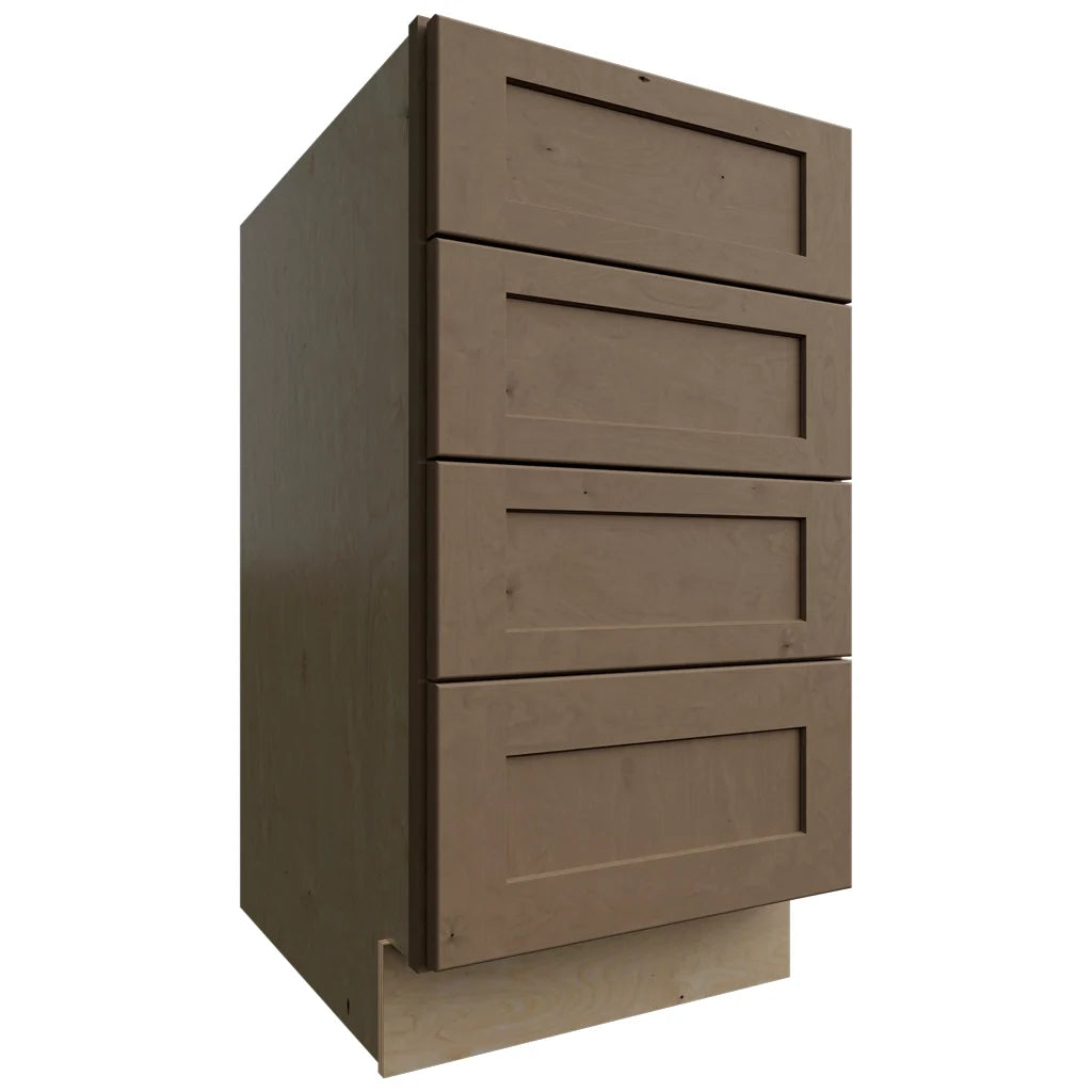 Fabuwood Allure Galaxy Mocha 18" W X 34 1/2" H X 24" D 4 Drawer Base Cabinet
