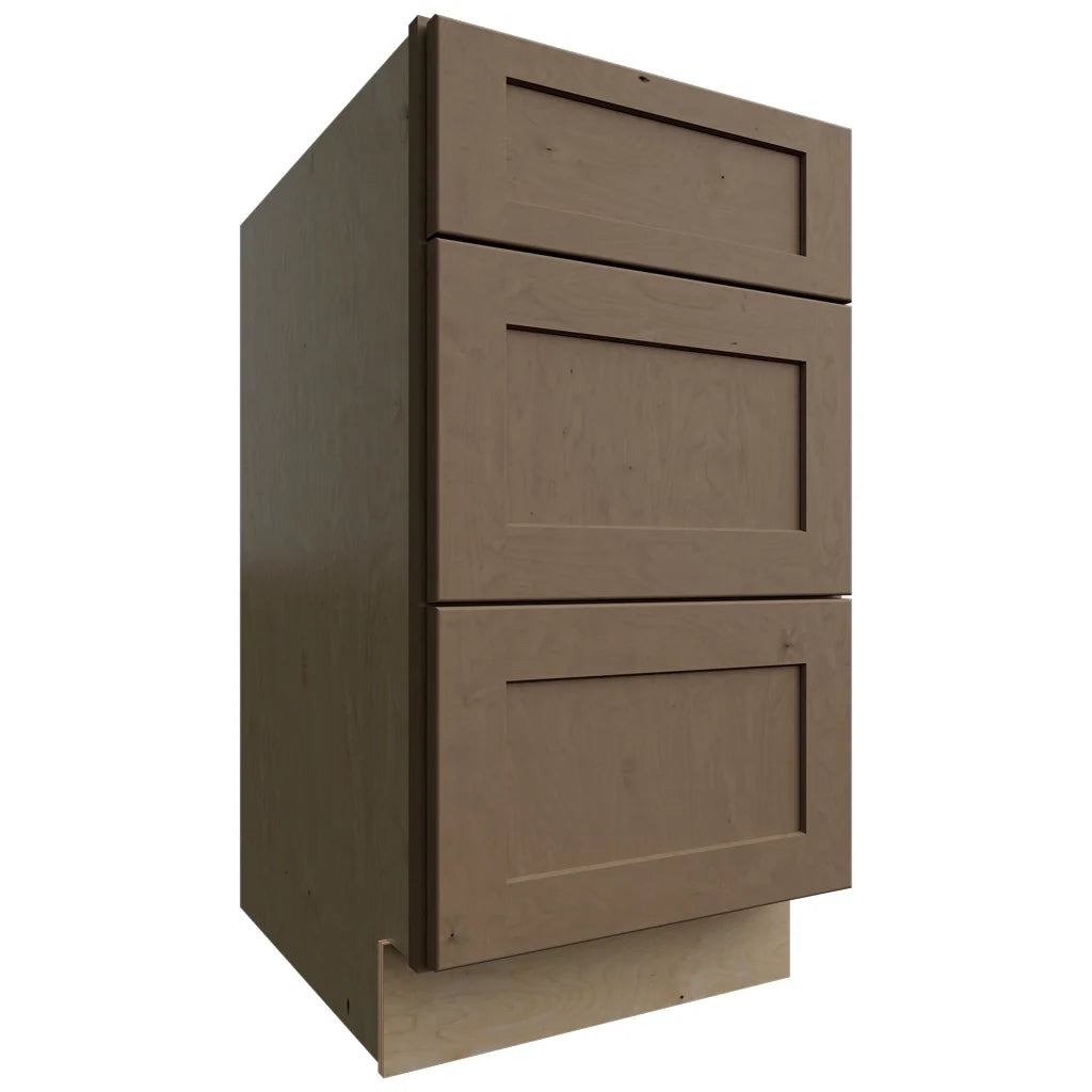 Fabuwood Allure Galaxy Mocha 18" W X 34 1/2" H X 24" D 3 Drawer Base Cabinet