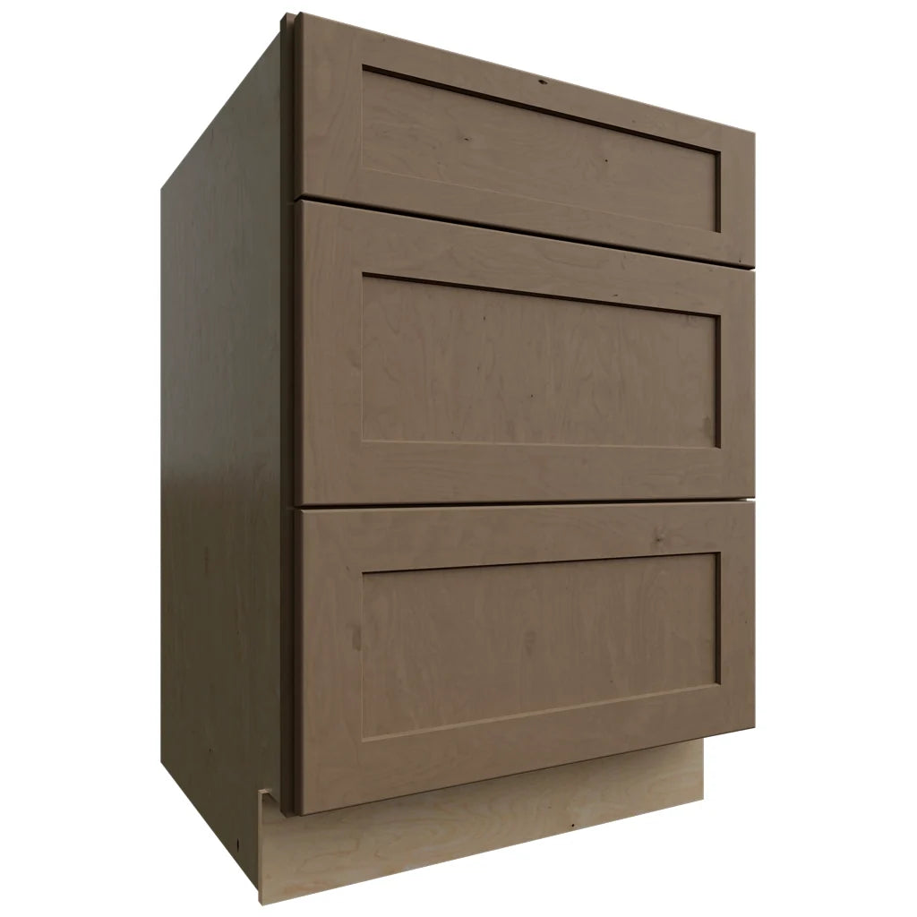 Fabuwood Allure Galaxy Mocha 24" W X 34 1/2" H X 24" D 3 Drawer Base Cabinet