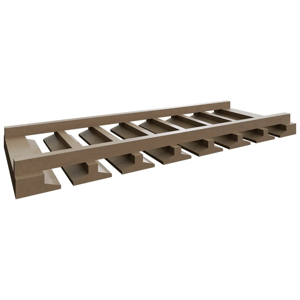 Fabuwood Allure Echo Mocha 30" W X 1 1/2" H X 11 1/4" D Stemware Rack