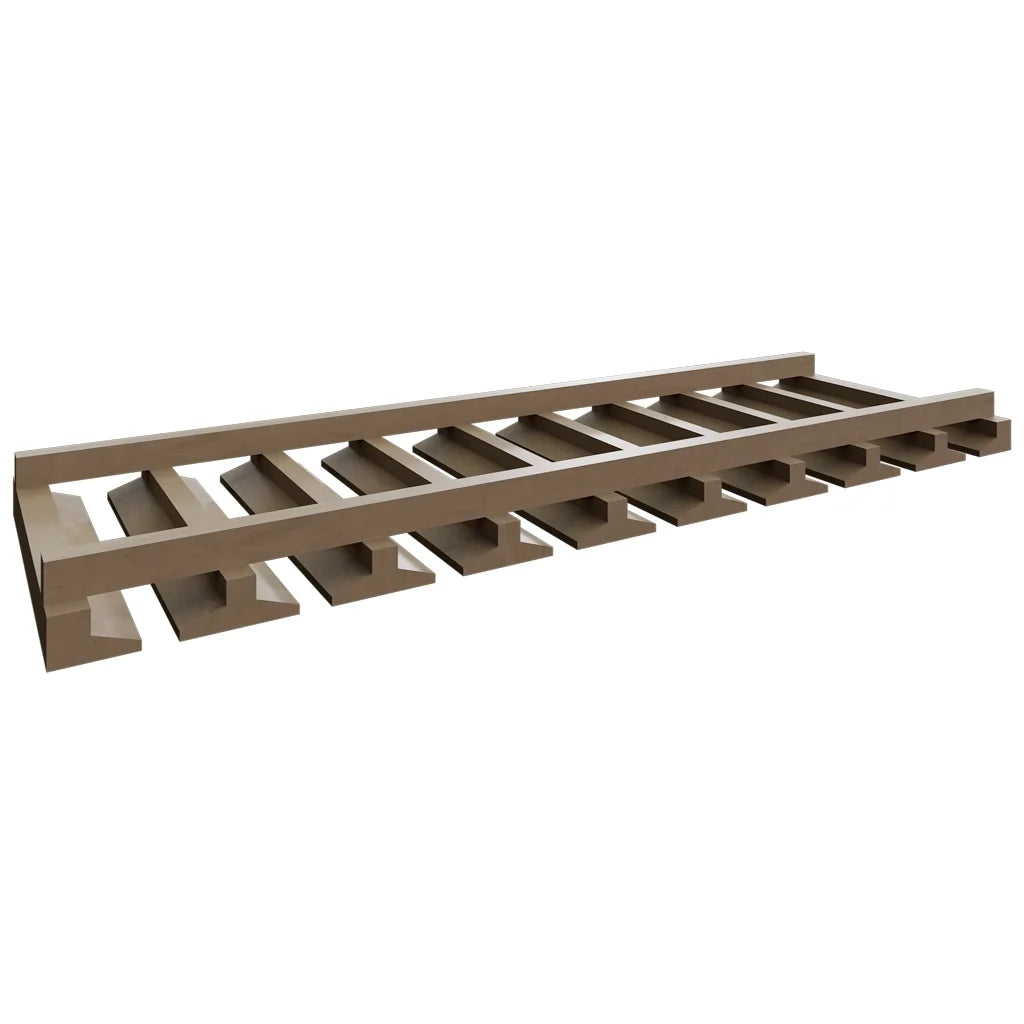 Fabuwood Allure Echo Mocha 36" W X 1 1/2" H X 11 1/4" D Stemware Rack