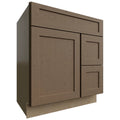 Fabuwood Allure Galaxy Mocha 30" W X 34 1/2" H X 21" D Vanity Combo Single Sink w/ 1 Door And 2 Drawers Right Cabinet