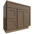 Fabuwood Allure Galaxy Mocha 36" W X 34 1/2" H X 21" D Vanity Combo Single Sink w/ 1 Door And 2 Drawers Left Cabinet