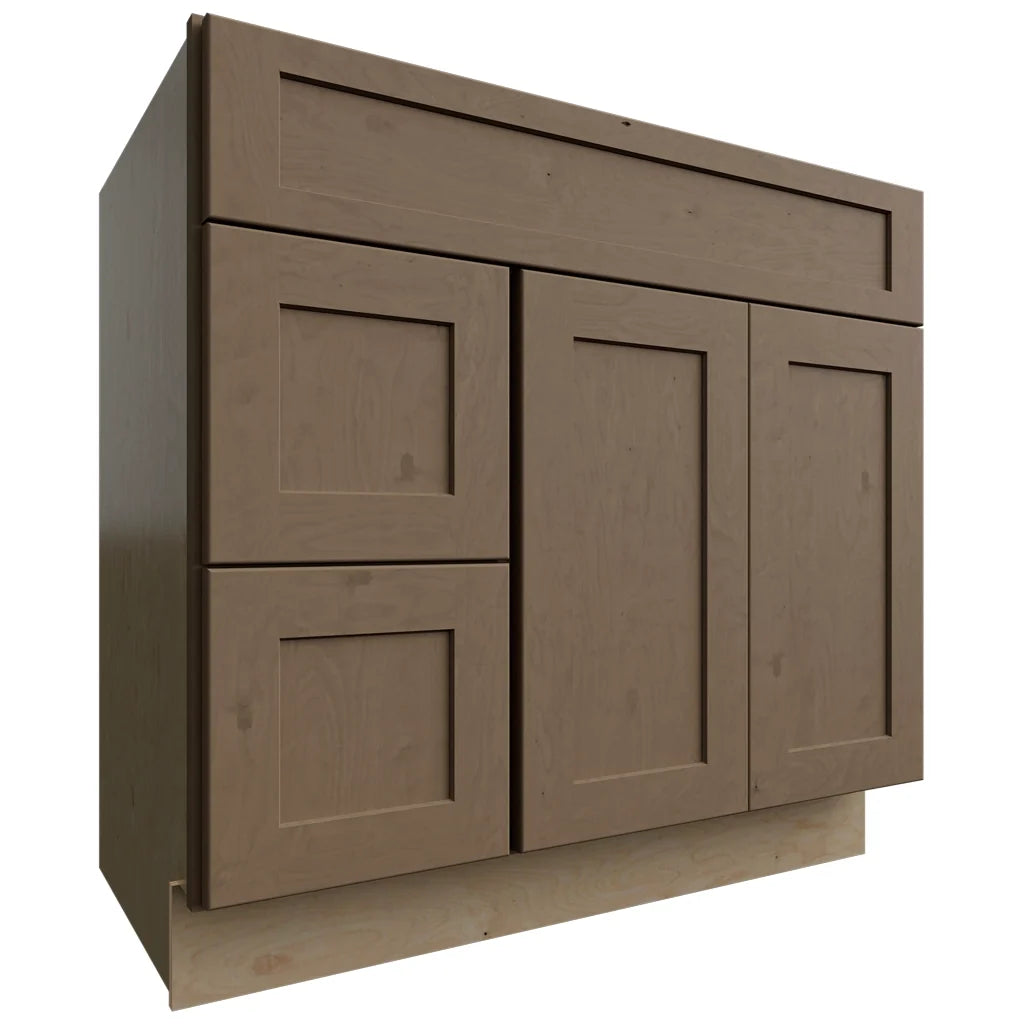 Fabuwood Allure Galaxy Mocha 36" W X 34 1/2" H X 21" D Vanity Combo Single Sink w/ 1 Door And 2 Drawers Left Cabinet