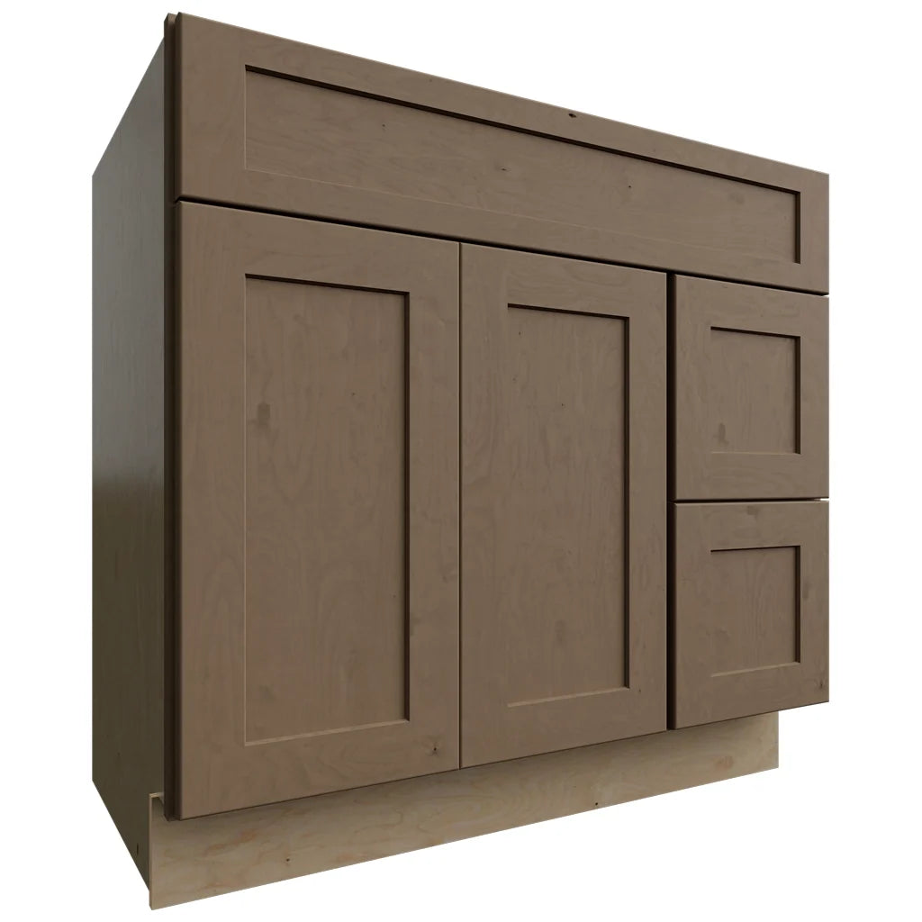 Fabuwood Allure Galaxy Mocha 36" W X 34 1/2" H X 21" D Vanity Combo Single Sink w/ 1 Door And 2 Drawers Right Cabinet