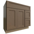 Fabuwood Allure Galaxy Mocha 36" W X 34 1/2" H X 21" D Vanity Combo Single Sink w/ 1 Door And 2 Drawers Right Cabinet
