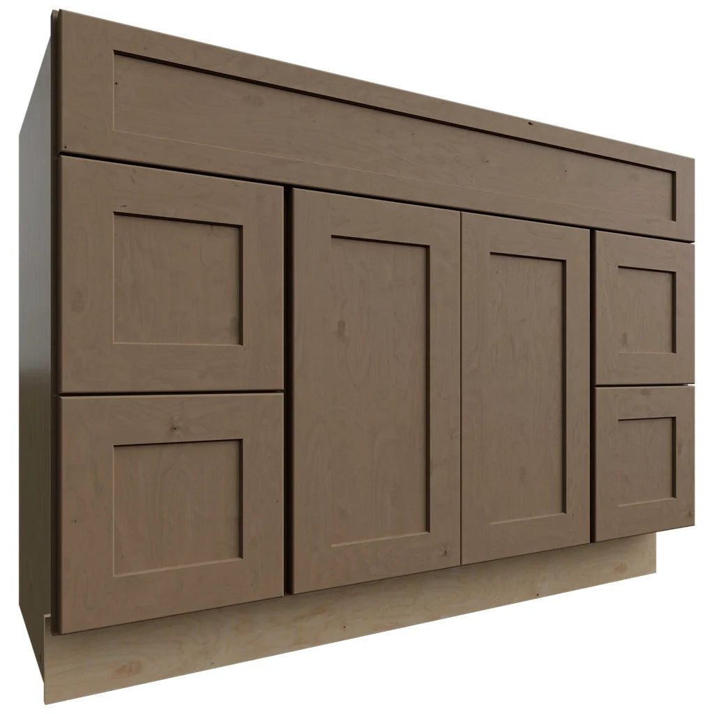 Fabuwood Allure Galaxy Mocha 48" W X 34 1/2" H X 21" D Vanity Combo Single Sink w/4 Drawers Cabinet
