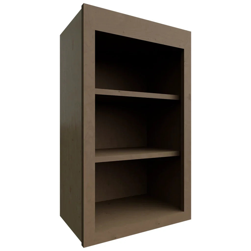 Fabuwood Allure Galaxy Mocha 18" W X 30" H X 12" D Wall Open Shelf Cabinet