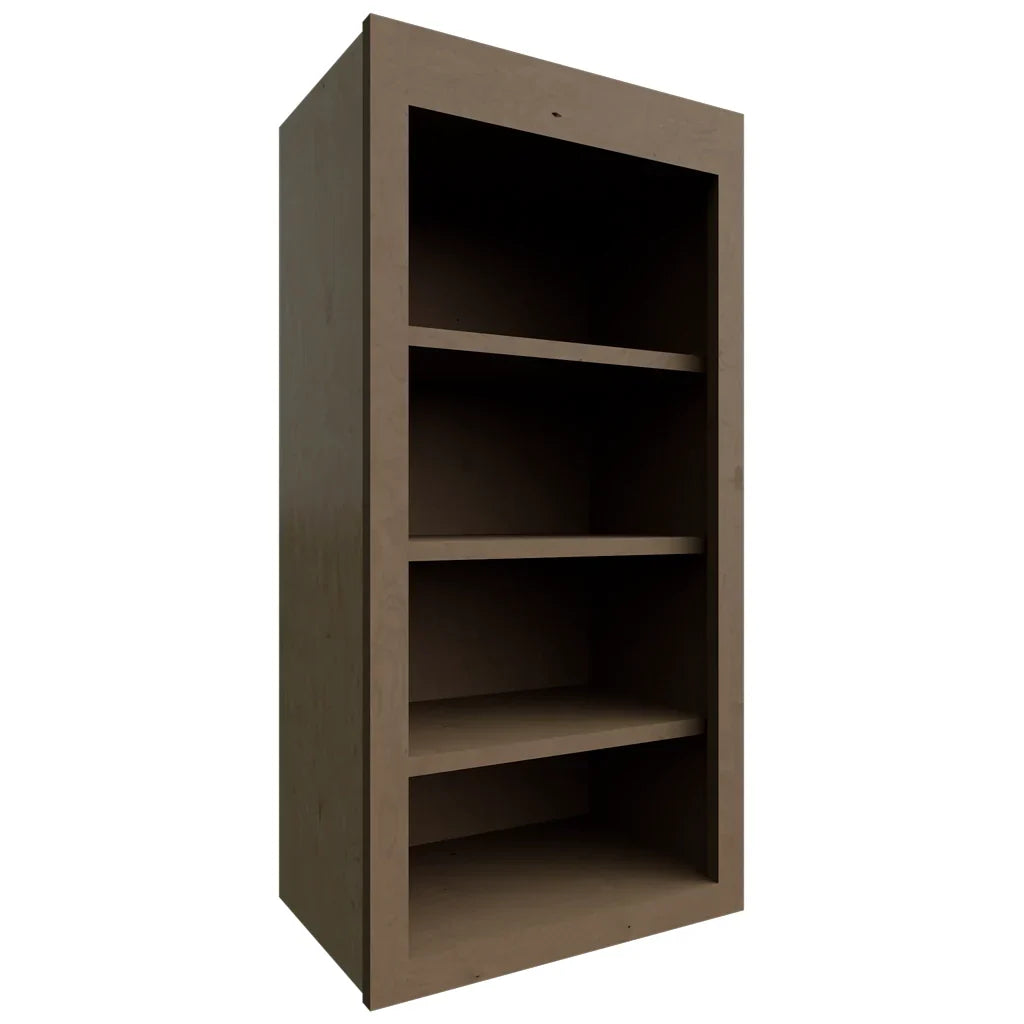 Fabuwood Allure Galaxy Mocha 18" W X 36" H X 12" D Wall Open Shelf Cabinet