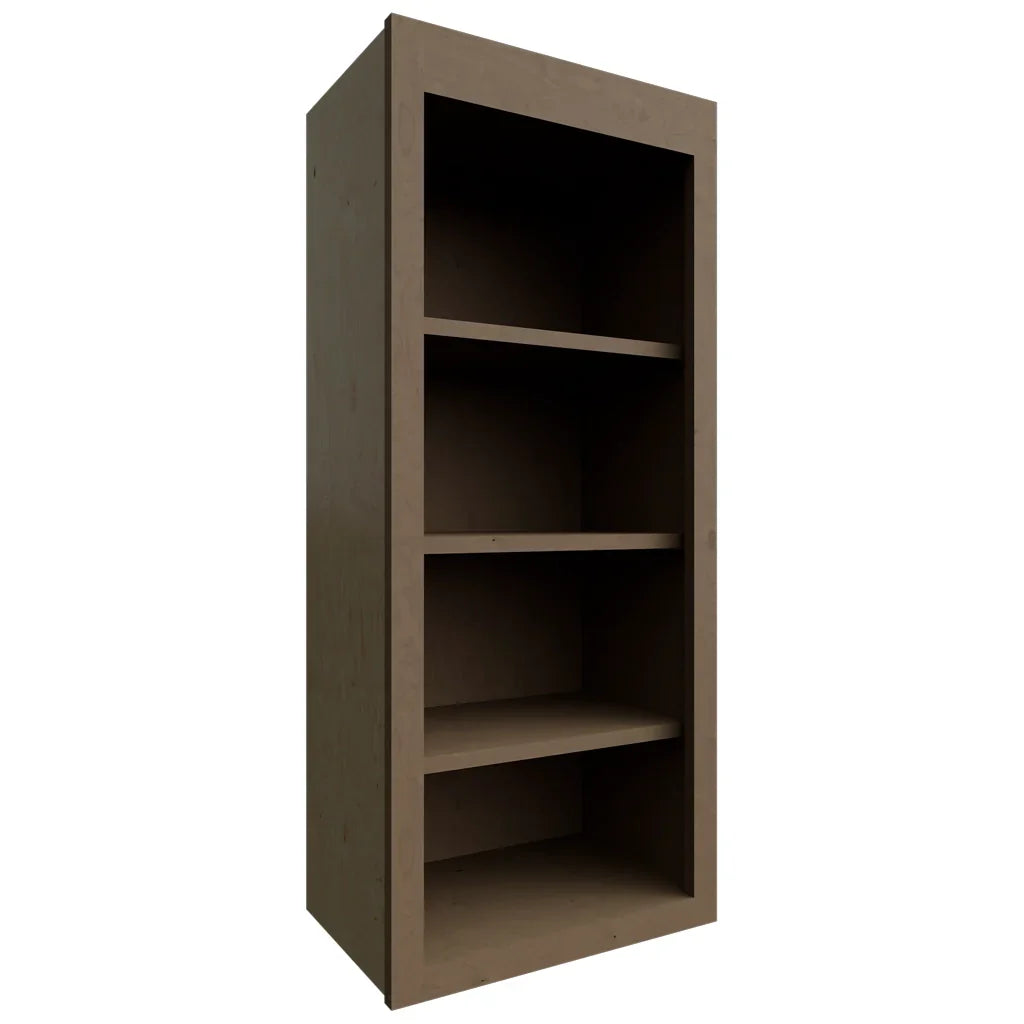 Fabuwood Allure Galaxy Mocha 18" W X 42" H X 12" D Wall Open Shelf Cabinet