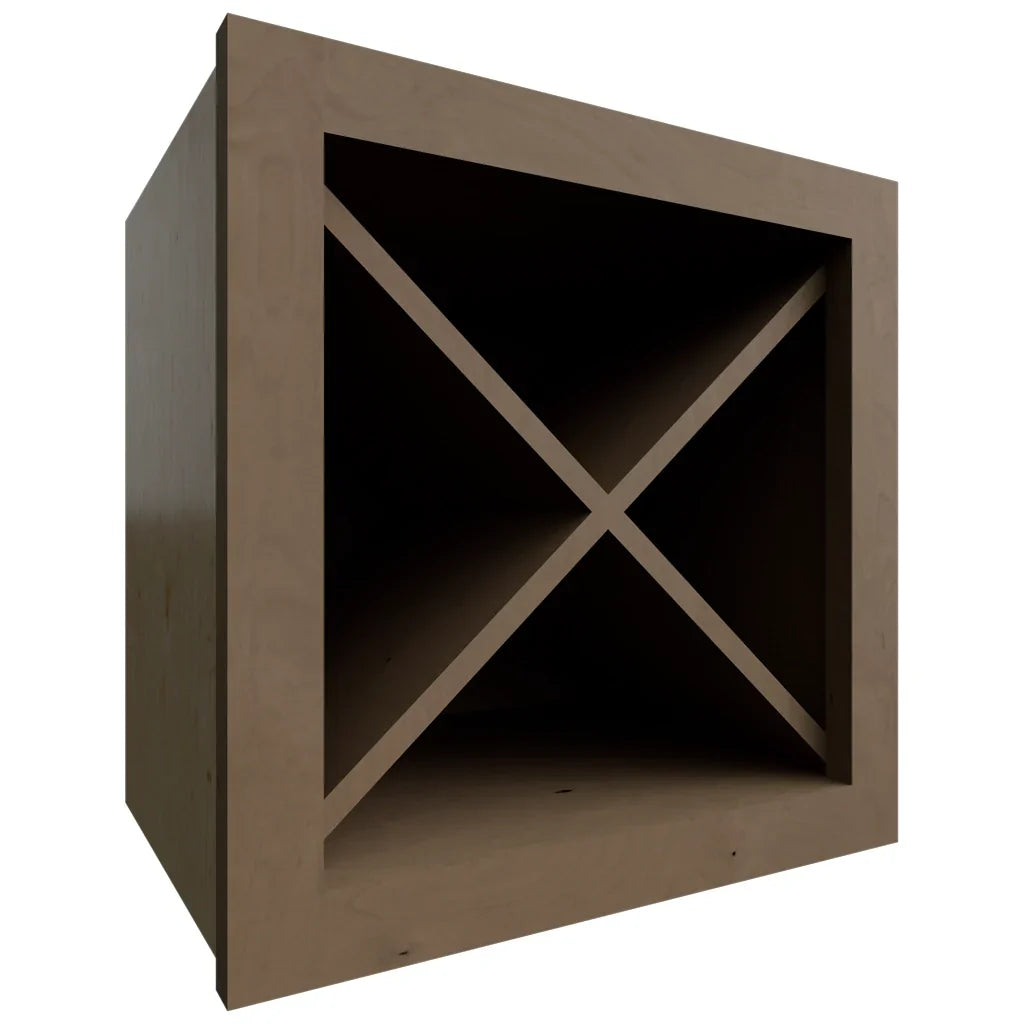 Fabuwood Allure Echo Mocha 15" W X 15" H X 12" D Wall Wine Rack