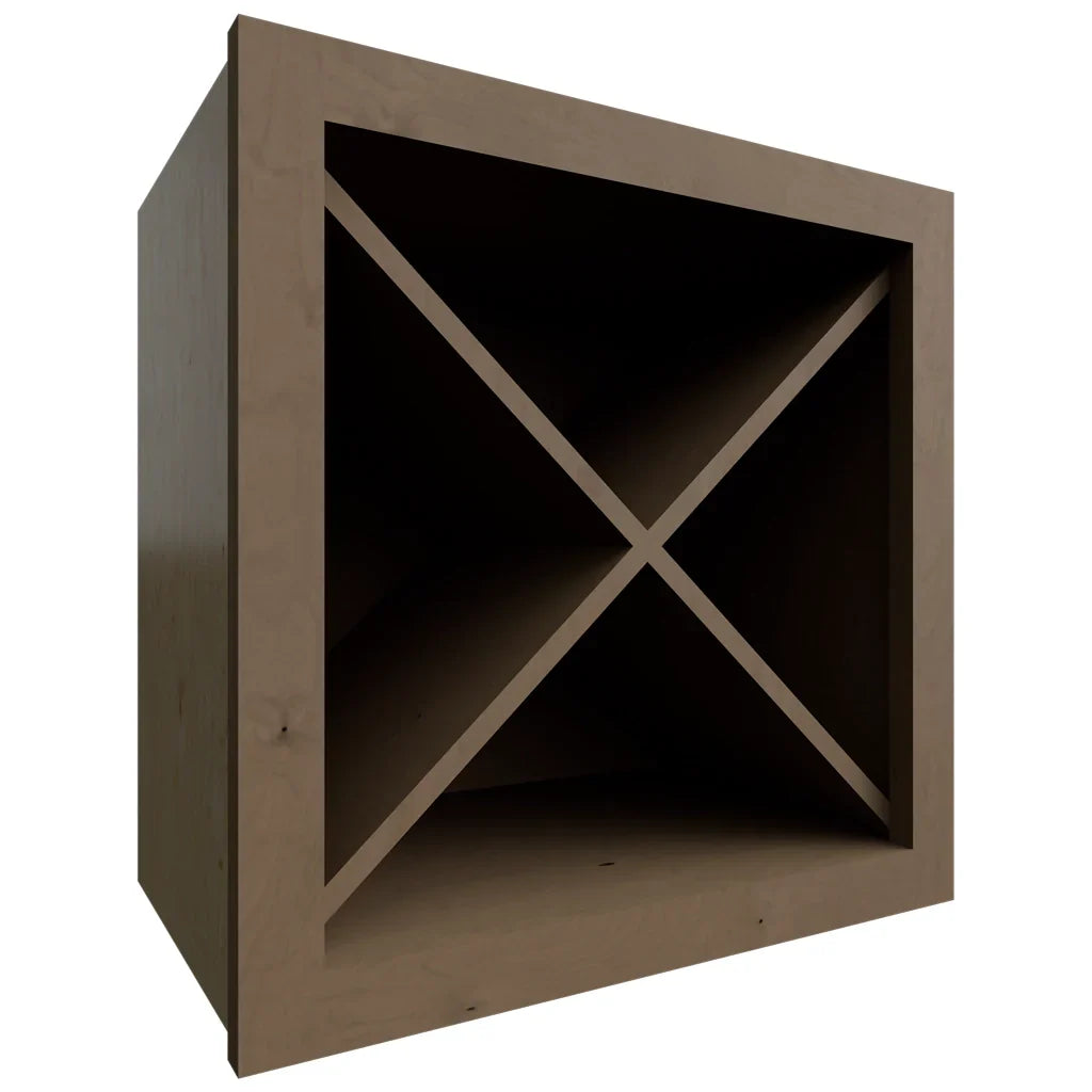 Fabuwood Allure Galaxy Mocha 18" W X 18" H X 12" D Wall Wine Rack
