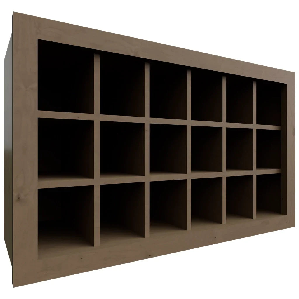 Fabuwood Allure Echo Mocha 30" W X 18" H X 12" D Wall Wine Rack