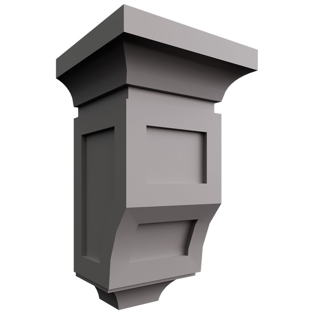 Fabuwood Allure Galaxy Nickel 3 3/4" W X 6 1/2" H X 3 1/2" D Wall Corbels