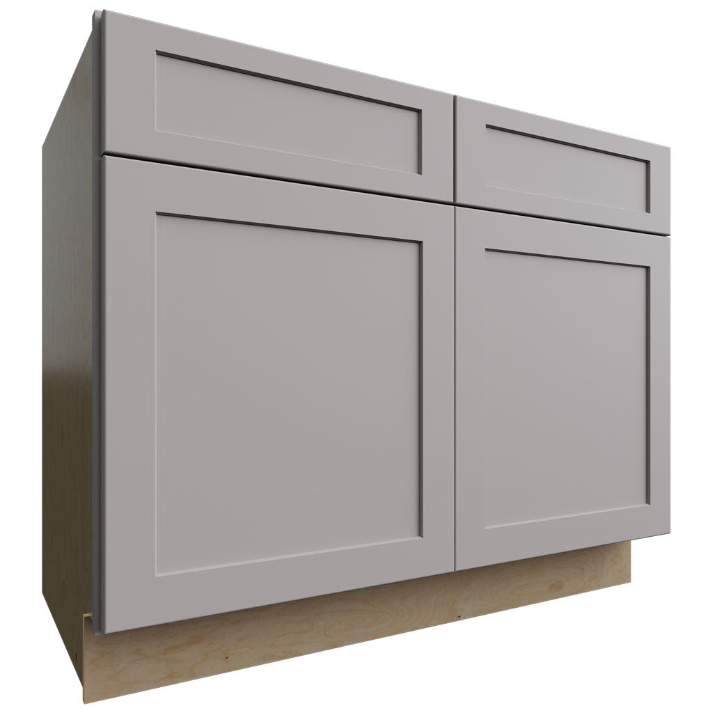 Fabuwood Allure Galaxy Nickel 42" W X 34 1/2" H X 24" D Double Door Sink Base Cabinet