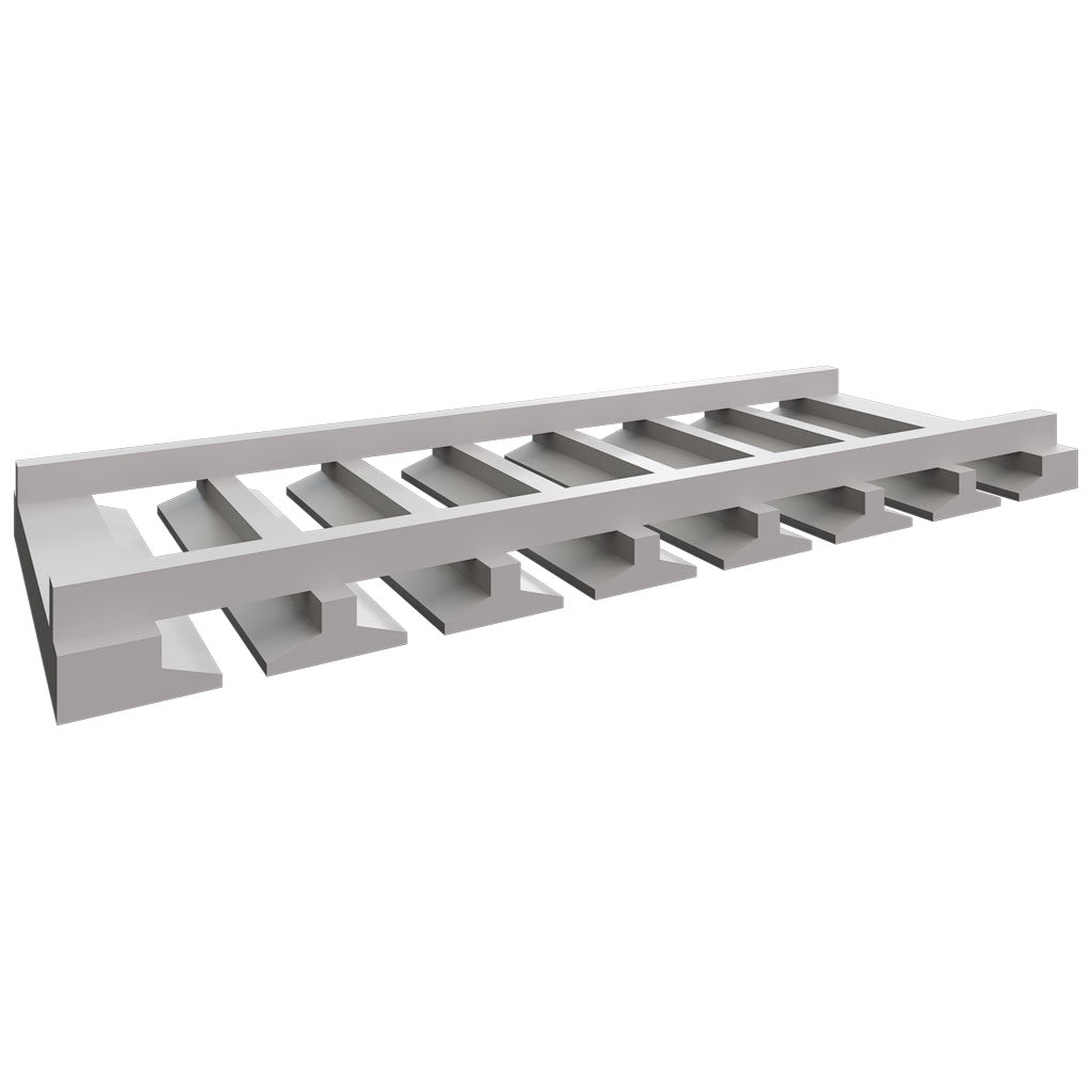 Fabuwood Allure Fusion Nickel 30" W X 1 1/2" H X 11 1/4" D  Stemware Rack