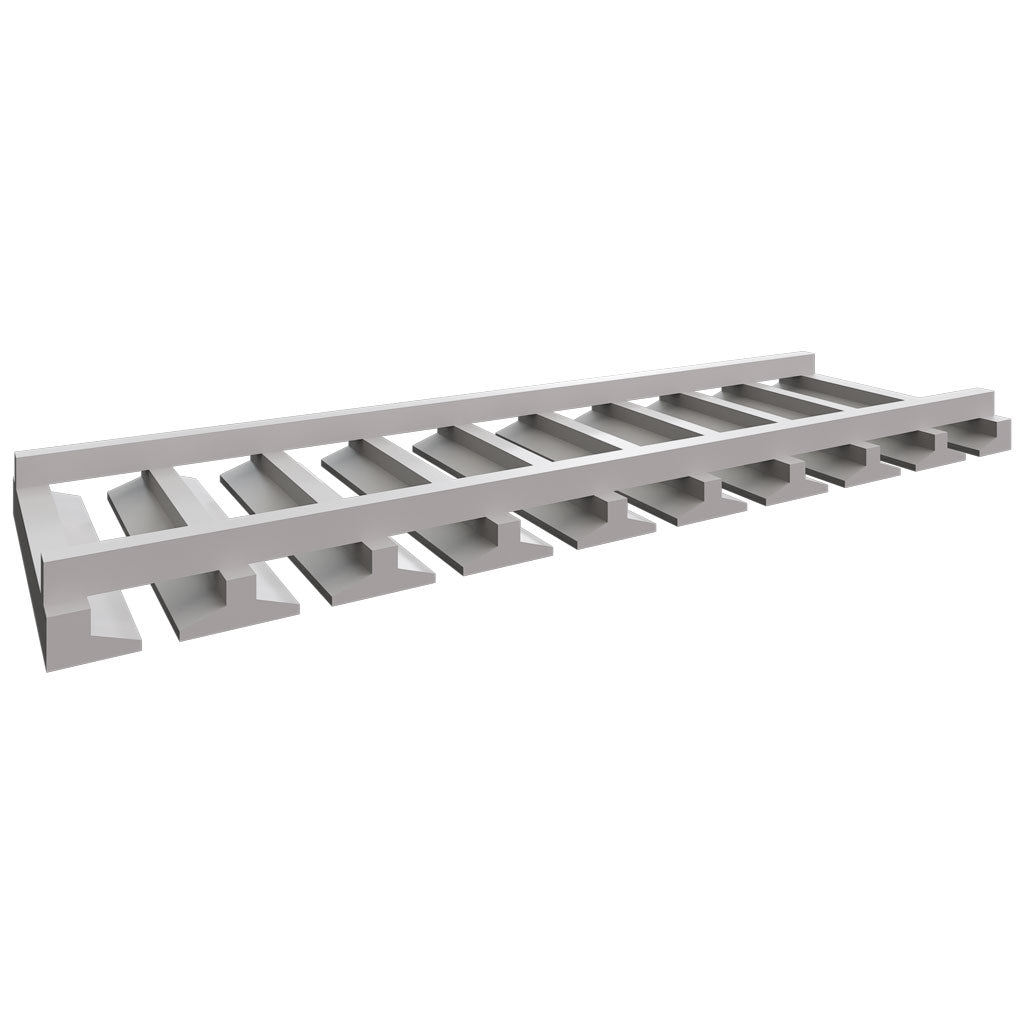 Fabuwood Allure Galaxy Nickel 36" W X 1 1/2" H X 11 1/4" D  Stemware Rack