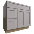 Fabuwood Allure Galaxy Nickel 36" W X 34 1/2" H X 21" D Vanity Combo Single Sink w/ 1 Door And 2 Drawers Left Cabinet
