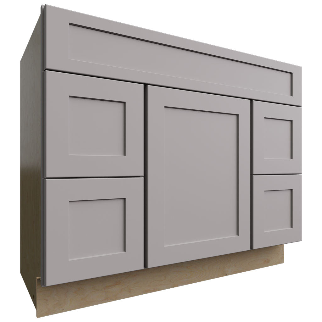 Fabuwood Allure Galaxy Nickel 42" W X 34 1/2" H X 21" D Vanity Combo Single Sink w/4 Drawers Cabinet